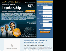 Tablet Screenshot of leadershipdegree.vision.edu